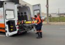 Motociclista se fere em acidente com caminhão