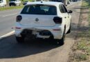 Carro e moto batem na SP-75