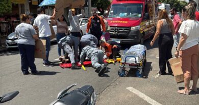 Pedestre é atropelada no Centro