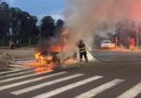 Carro pega fogo na Alameda Fundituba