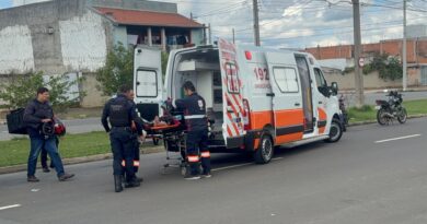 Motociclista se fere em acidente no Jardim Paulista