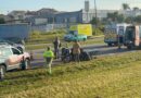 Acidente entre motocicleta e bicicleta deixa dois feridos na SP-75