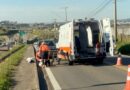 Acidente entre carro e motocicleta deixa motociclista ferido na SP-75
